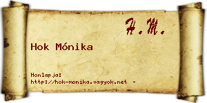 Hok Mónika névjegykártya